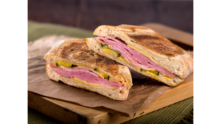 Ham and Cheese Toasted Panini Sandwich