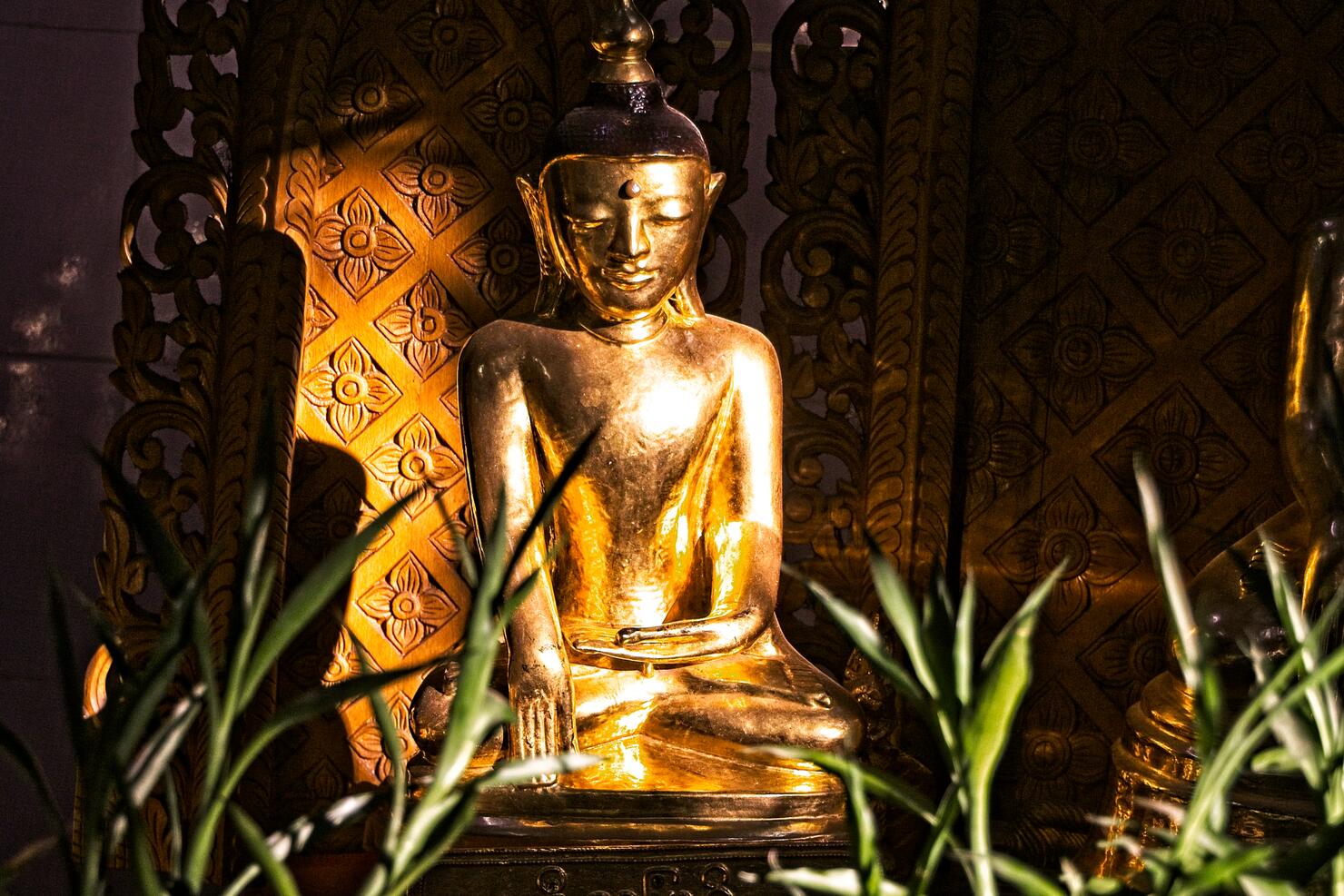 A golden Bubba in a temple