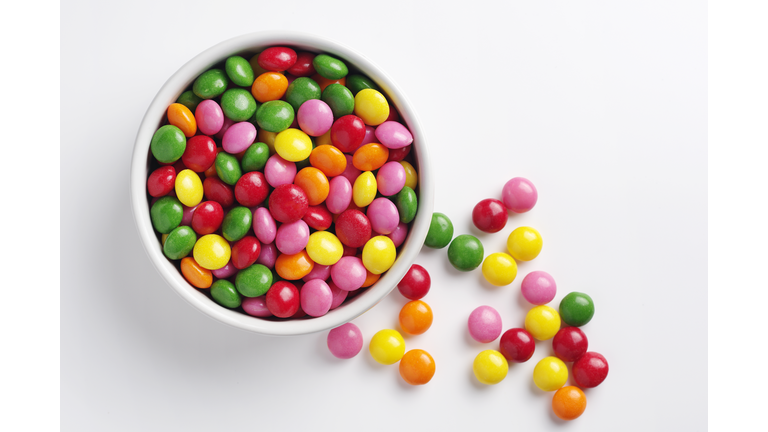 Colorful skittles candies