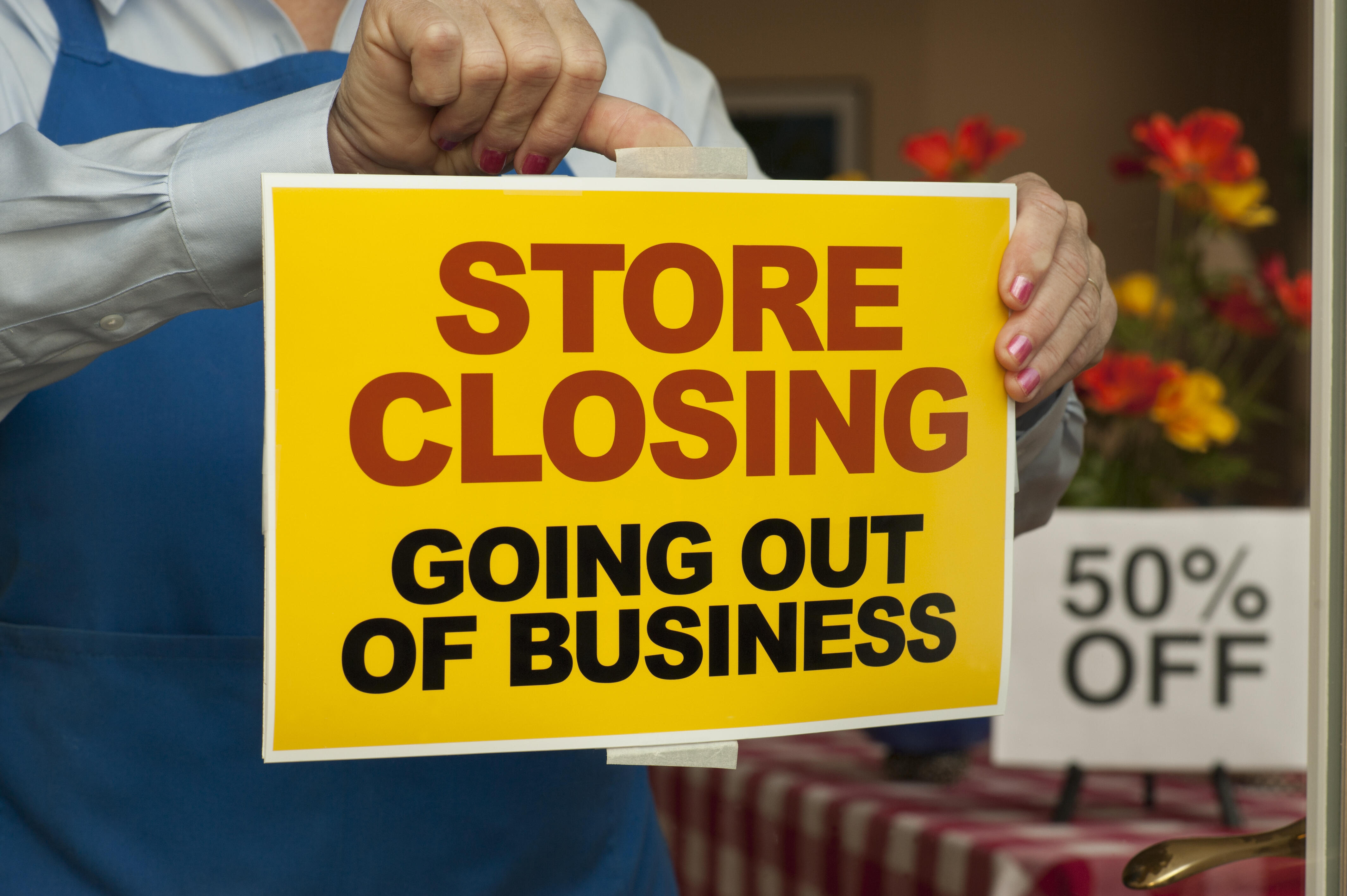 Close company. Going out of Business. Close Business. The Store is closed. Go out of Business.