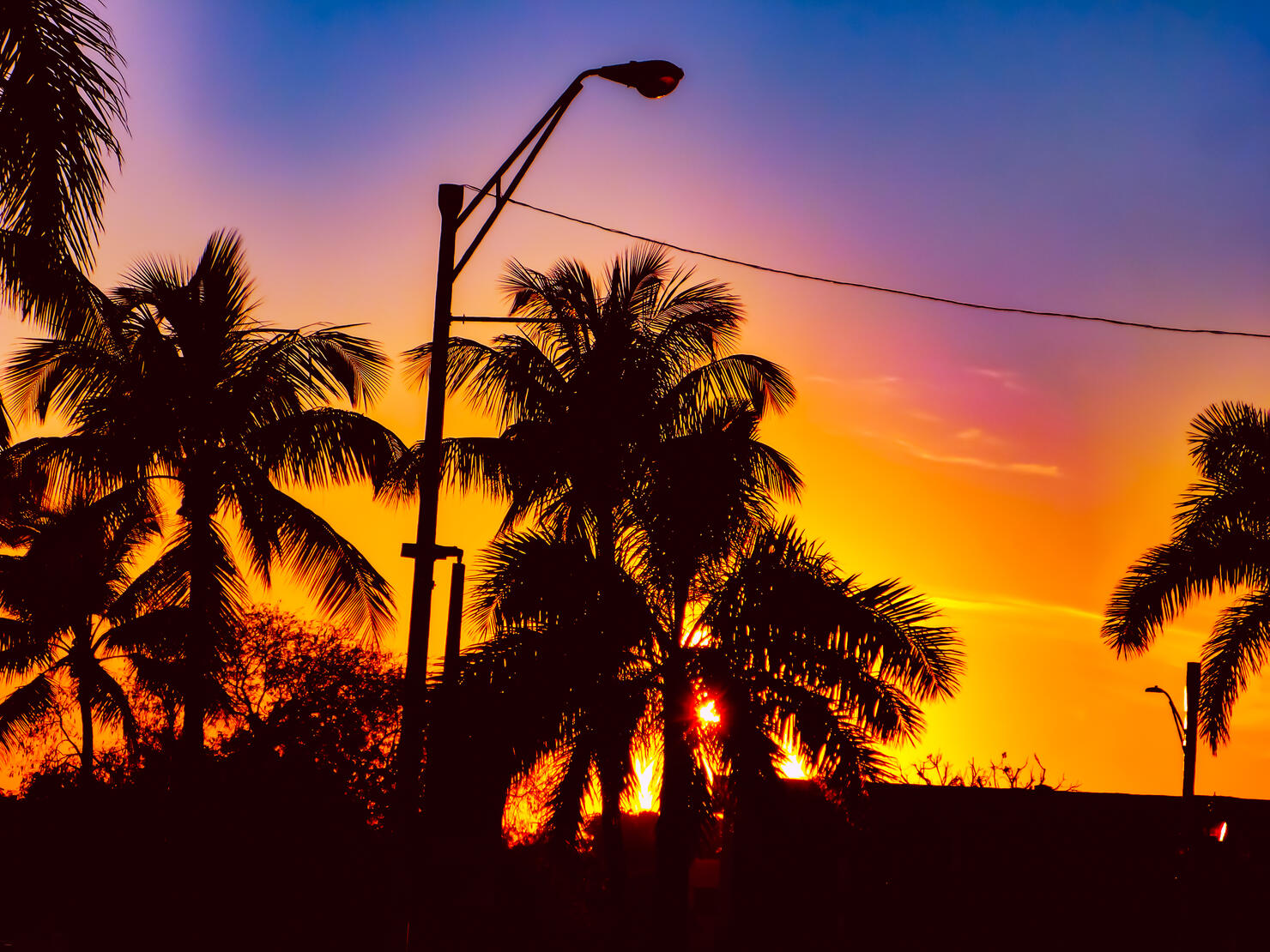Sunset in miami