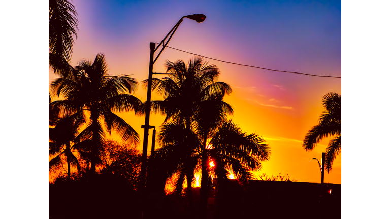 Sunset in miami