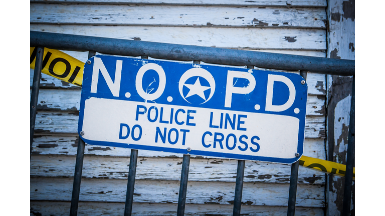 Police Barriers in New Orleans USA