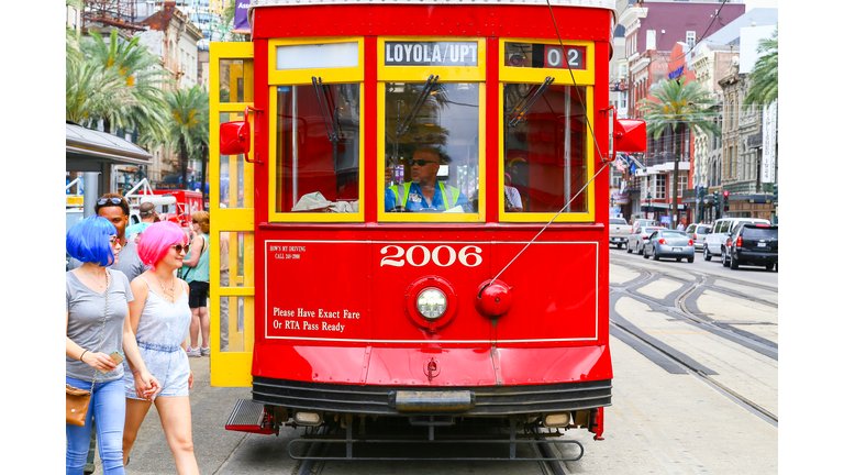 Streetcar Stopping on Canal Street