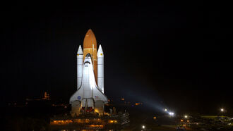 Space Shuttle Endeavour Goes Vertical
