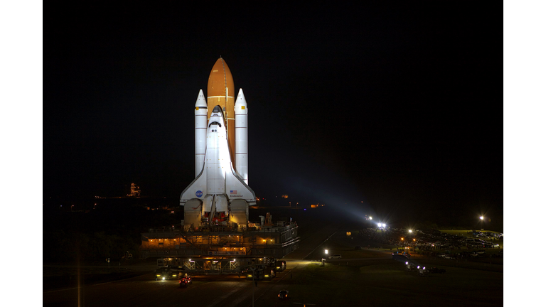 Space Shuttle Endeavour Goes Vertical