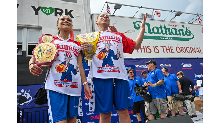 Professional Eaters Compete In Nathan's Annual Hot Dog Eating Contest