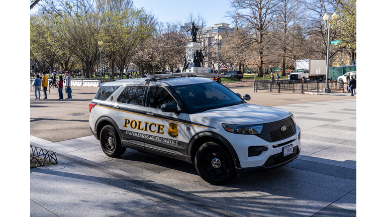 A U.S. Secret Service Police SUV Parked Outside of a Government Building in Washington D.C.