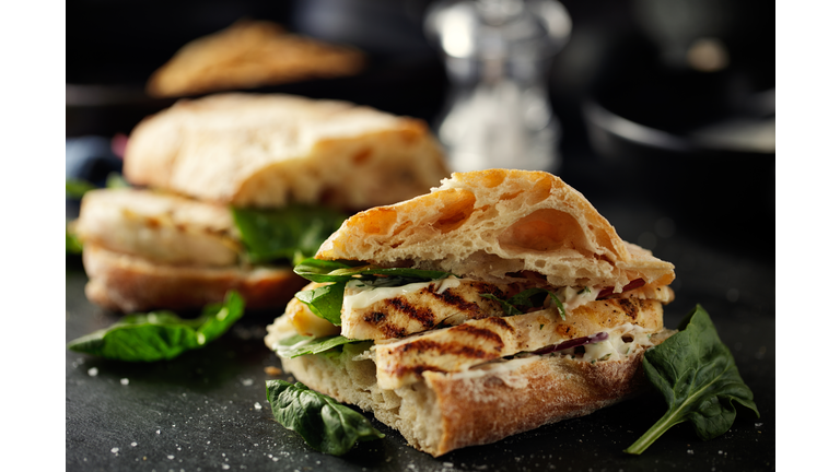 Grilled chicken ciabetta  sandwich