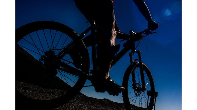 Bycicle ride in the desert