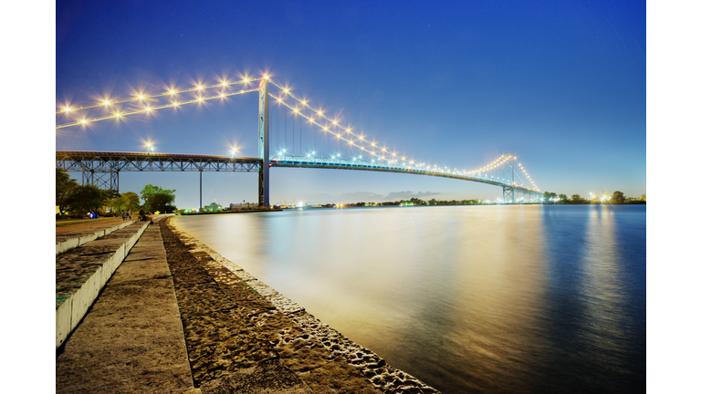 The Ambassador Bridge in Detroit