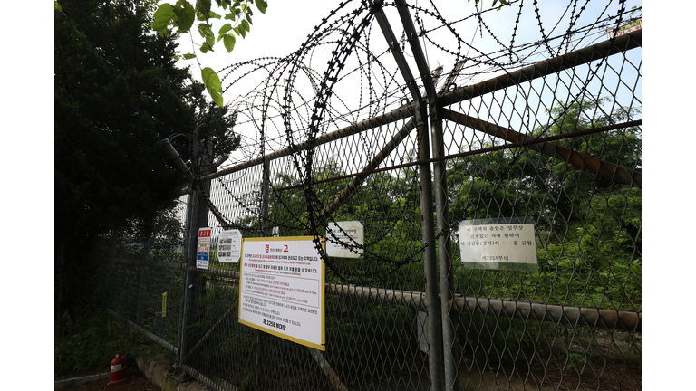 View Of The Demilitarized Zone Between North And South Koreas After American Citizen Detained In North