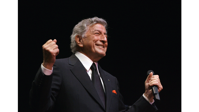 Tony Bennett performs at the Royal Alert Hall in London.