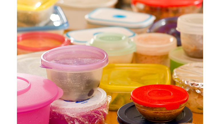 Leftovers in Plastic Food Containers