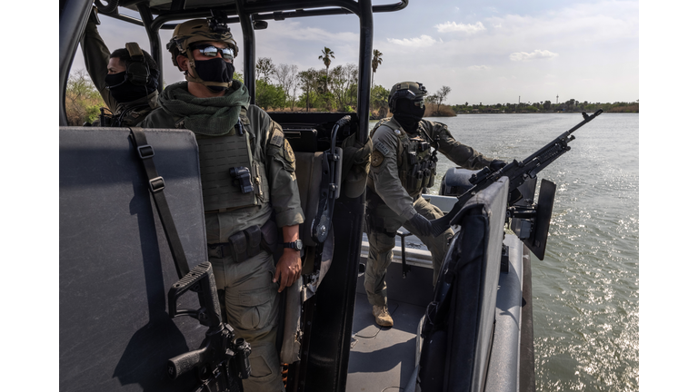 Texas Department Of Public Safety Patrols Border Along Rio Grande River