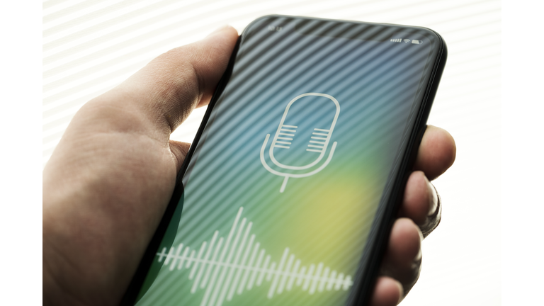 Voice mail app on mobile phone screen