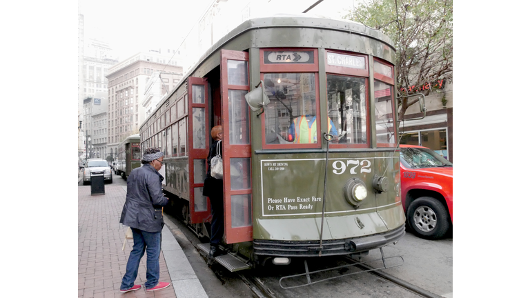 green RTA Street Car line in New Orleans