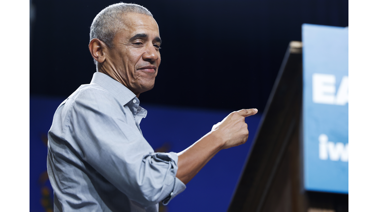 Barack Obama Joins Nevada Democratic Candidates At A Campaign Rally In Las Vegas