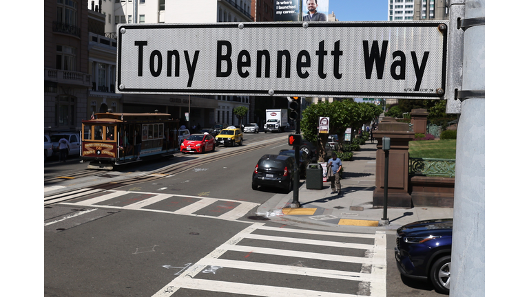 Statue At San Francisco's Fairmont Hotel Honors Tony Bennett