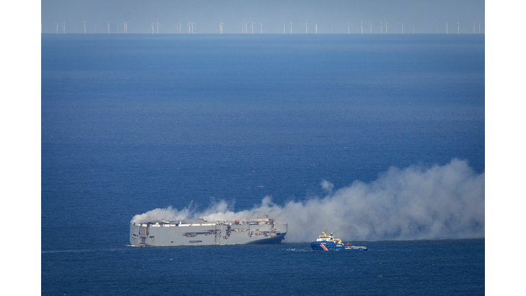 NETHERLANDS-MARITIME-SHIPPING-FIRE