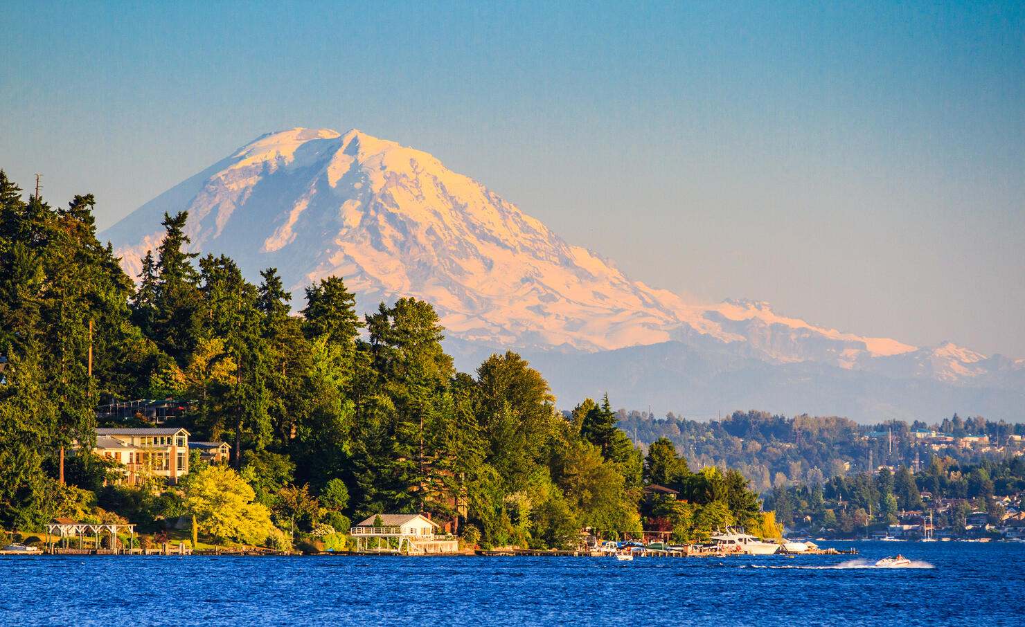 Sunset over Mount Rainier