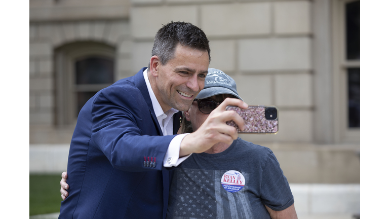 Michigan Gubernatorial Candidate Ryan Kelley Joins "Rally The Vote" Event At The State Capitol