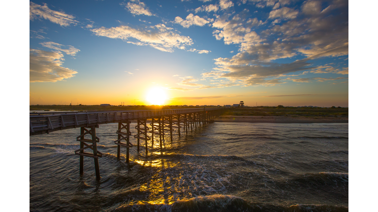 Grand Isle, Louisiana Beauty Images during sunset