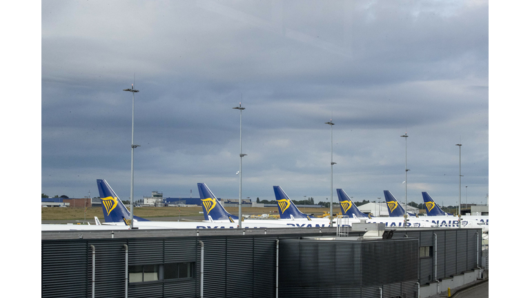 BELGIUM-TRANSPORT-AVIATION-STRIKE-RYANAIR