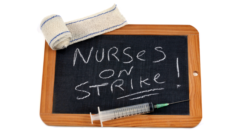 Nurses on strike