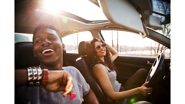 Couple in car