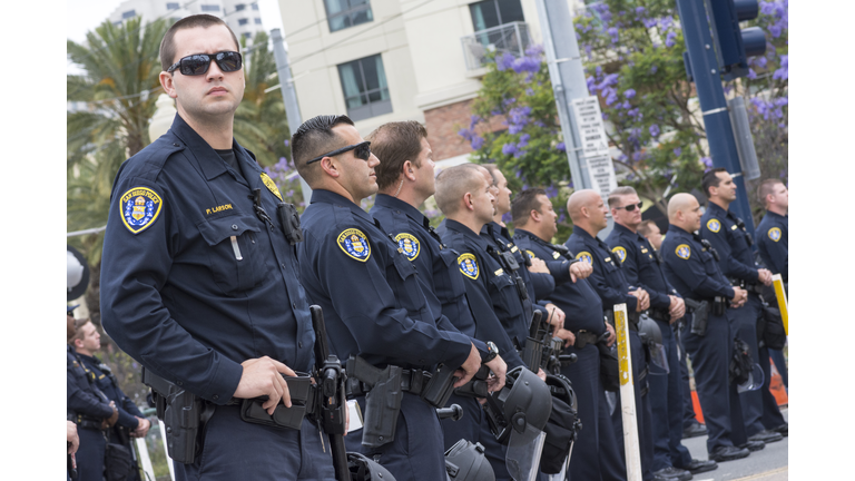 Police presence at Trump rally