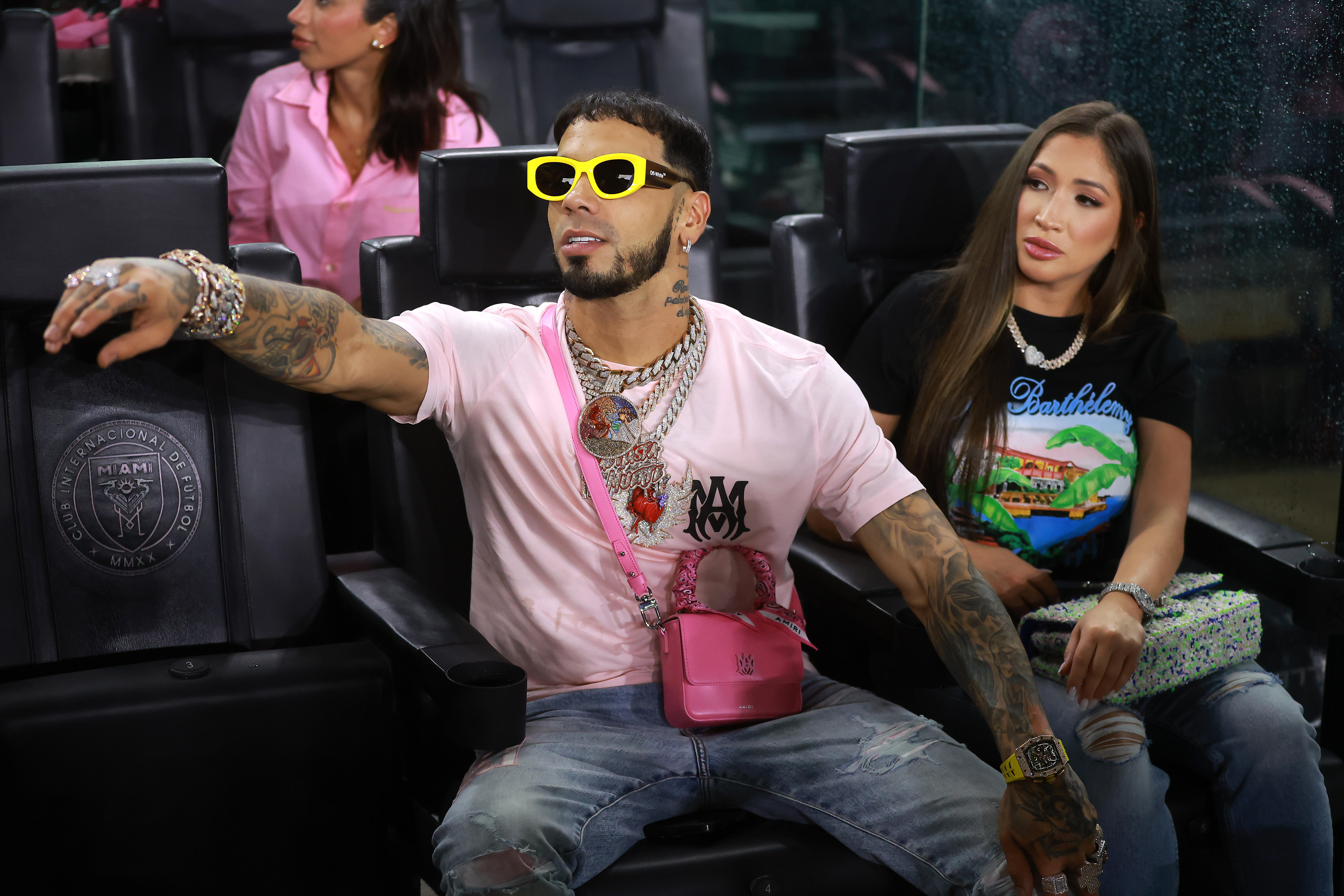 Anuel aa cheap gucci glasses