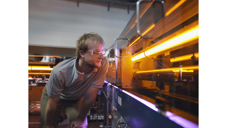 Fusion Reactor Scientist With Laser