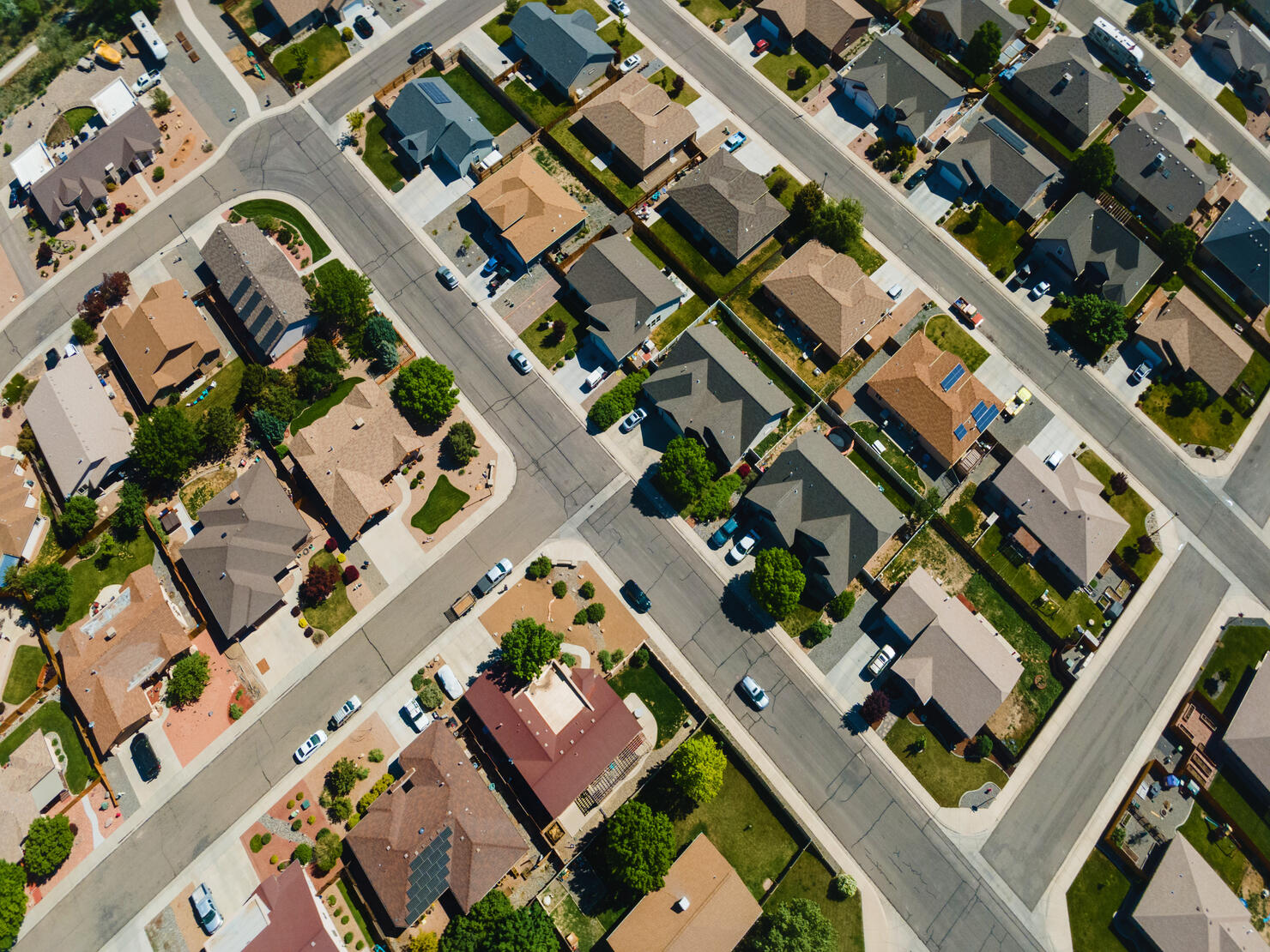 Western Colorado Residential Housing in the US both Single and Multiple Dwellings in Springtime Photo Series