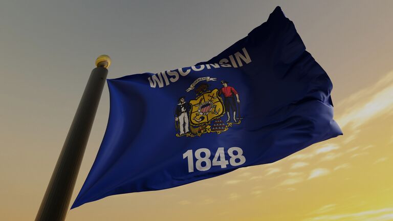 Flag of the US State of Wisconsin