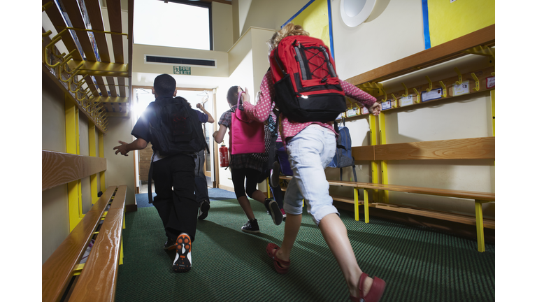 Students finishing school