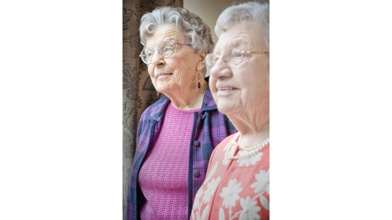 Elderly Women Talking in Nursing Home