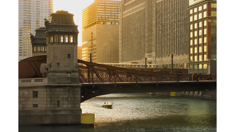 Bridge over Chicago River, Chicago, Illinois, United States