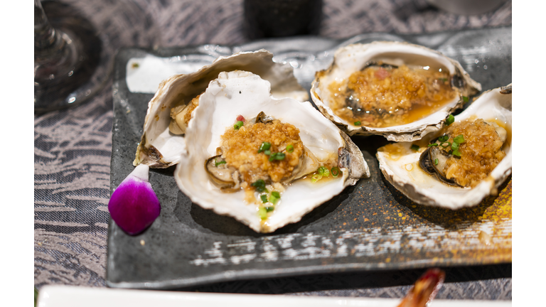 Grilled Oysters with Garlic