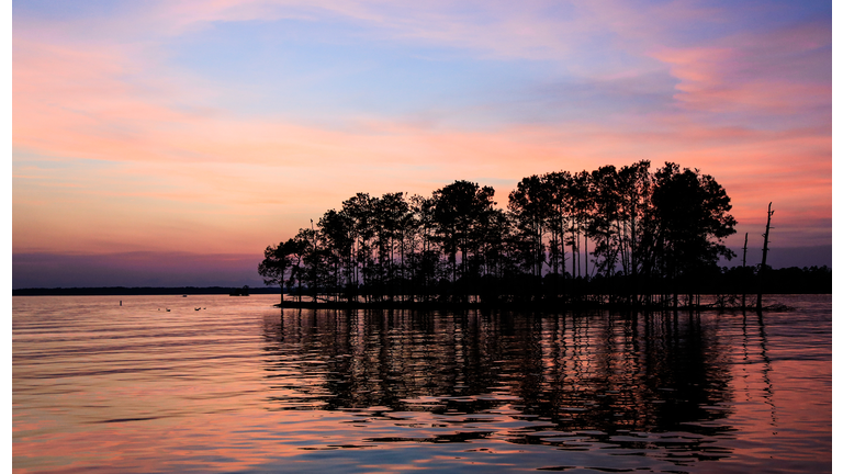 Sunset afterglow on Lake Murray South Carolina