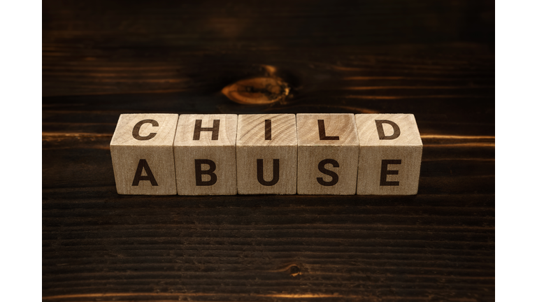 Child Abuse Words on Wooden Blocks