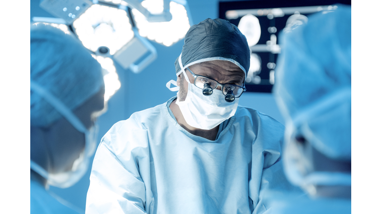 Surgical team in operating theatre