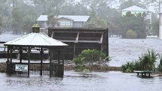 Watch: Mega Storm Surge From Hurricane Idalia Hits Cedar Key Florida. 