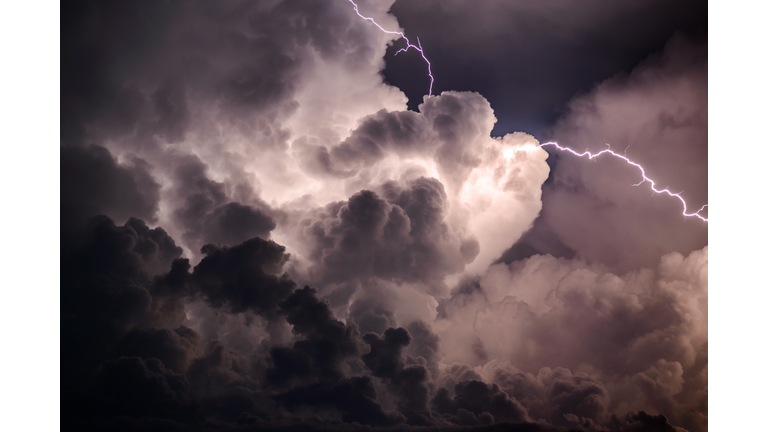 Storm clouds over the sea