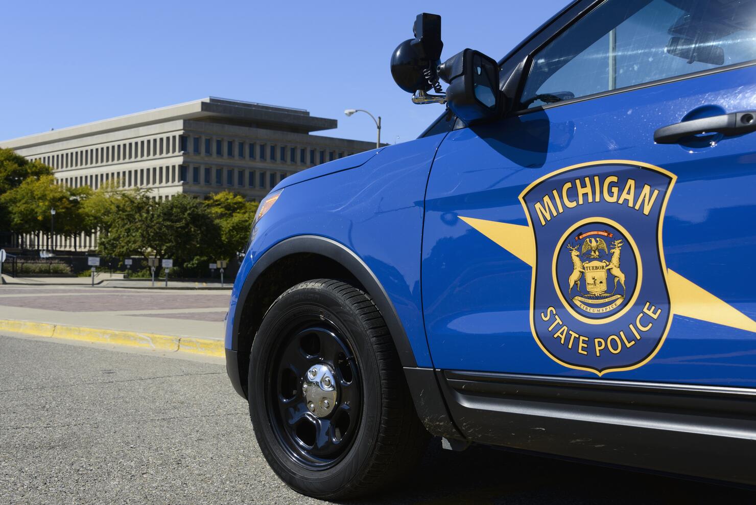 Michigan State Police Cruiser in Lansing, Michigan