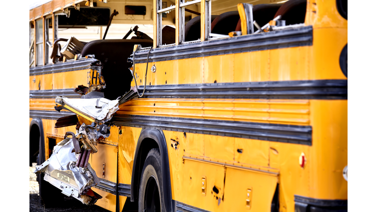 School Bus accident damage EMS Fire response