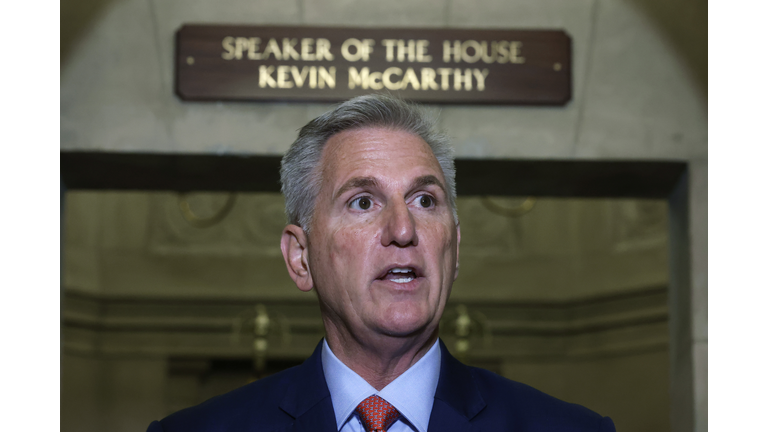 Speaker Kevin McCarthy Delivers A Statement At The U.S. Capitol