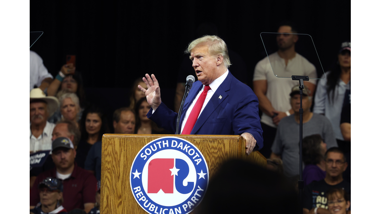 Donald Trump Attends Monumental Leaders Rally In South Dakota