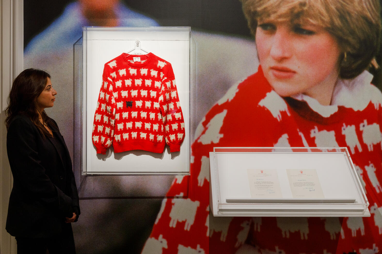 Sotheby's London Presents Princess Diana's Historic Black Sheep Jumper