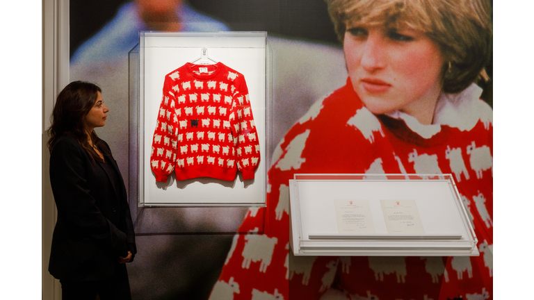 Sotheby's London Presents Princess Diana's Historic Black Sheep Jumper